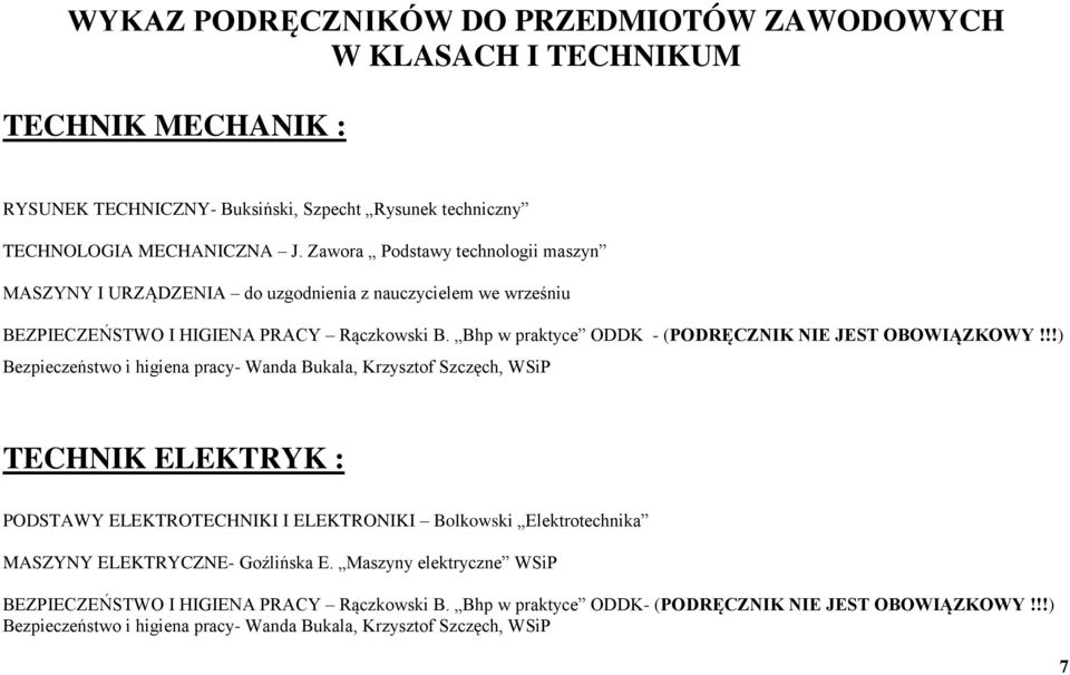 Bhp w praktyce ODDK - (PODRĘCZNIK NIE JEST OBOWIĄZKOWY!