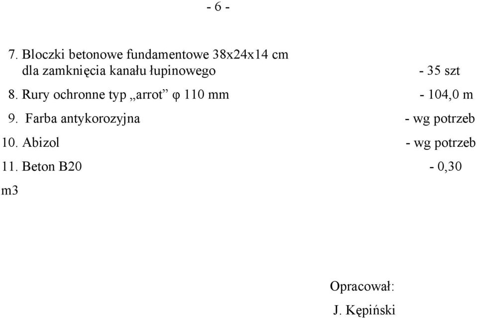 kanału łupinowego - 35 szt 8.