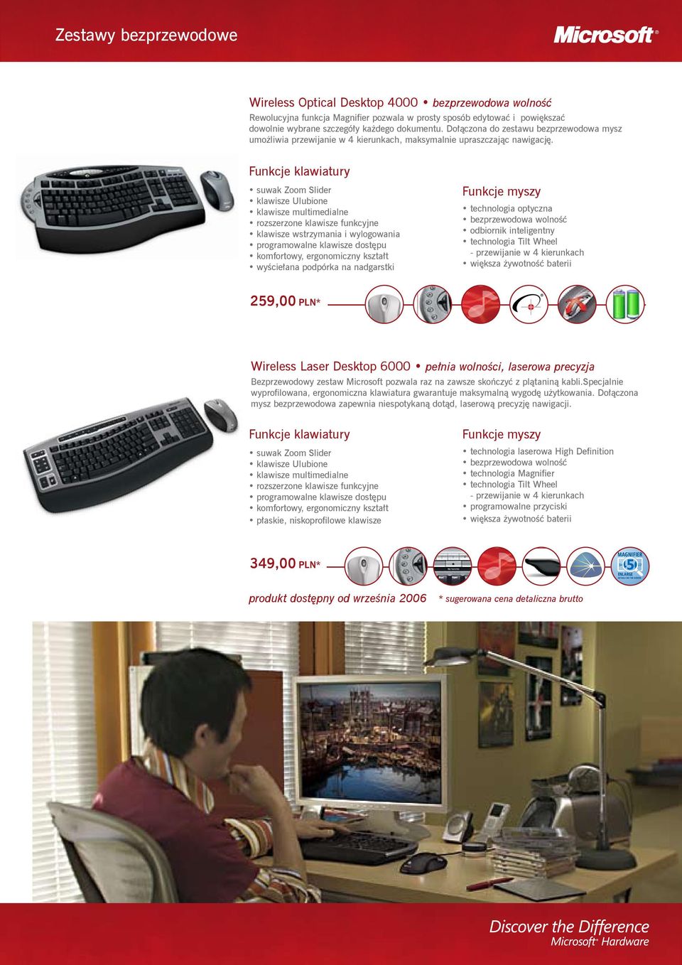 klawiatury suwak Zoom Slider klawisze Ulubione rozszerzone klawisze funkcyjne klawisze wstrzymania i wylogowania programowalne klawisze dostępu komfortowy, ergonomiczny kształt wyściełana podpórka na