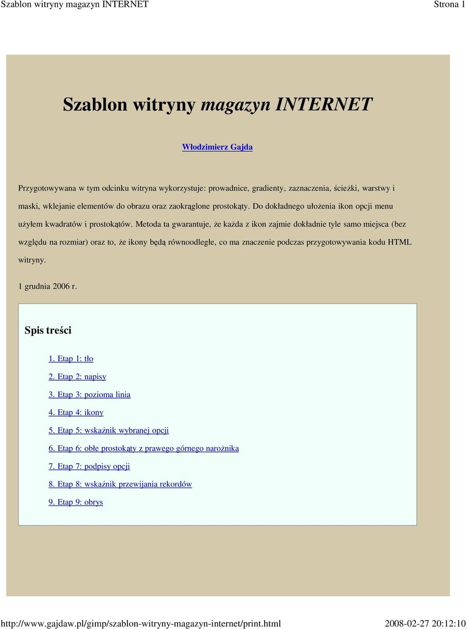 Metoda ta gwarantuje, Ŝe kaŝda z ikon zajmie dokładnie tyle samo miejsca (bez względu na rozmiar) oraz to, Ŝe ikony będą równoodległe, co ma znaczenie podczas przygotowywania kodu HTML witryny.