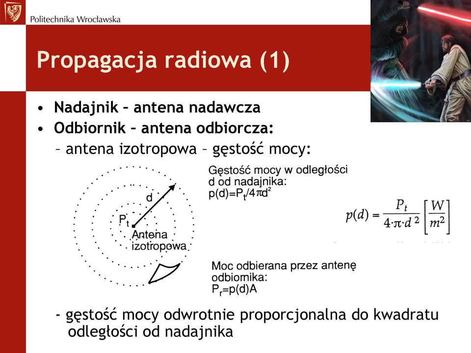 izotropowa gęstość mocy: - gęstość mocy