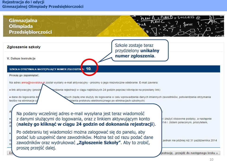 aktywującym konto (należy go kliknąć w ciągu 24 godzin od dokonania rejestracji).