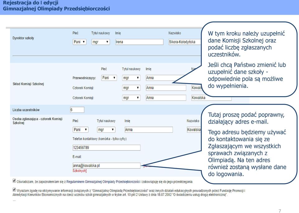 Tutaj proszę podać poprawny, działający adres e-mail.