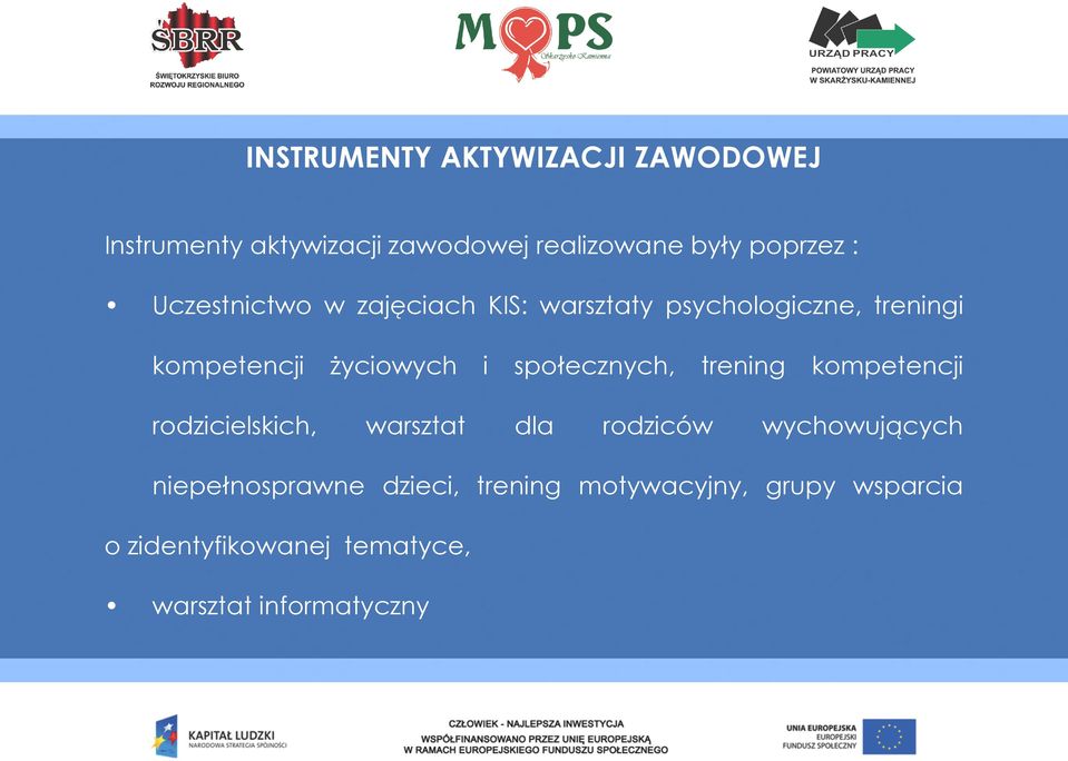 społecznych, trening kompetencji rodzicielskich, warsztat dla rodziców wychowujących