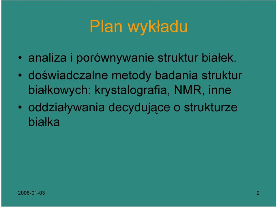 doświadczalne metody badania struktur