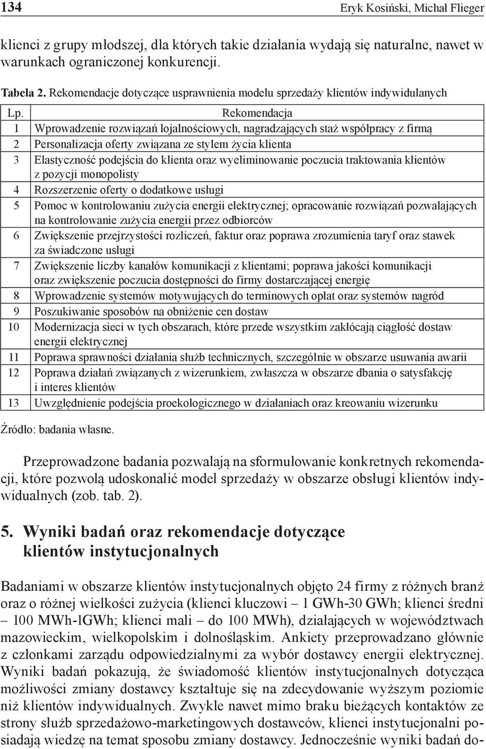 Rekomendacja 1 Wprowadzenie rozwiązań lojalnościowych, nagradzających staż współpracy z firmą 2 Personalizacja oferty związana ze stylem życia klienta 3 Elastyczność podejścia do klienta oraz