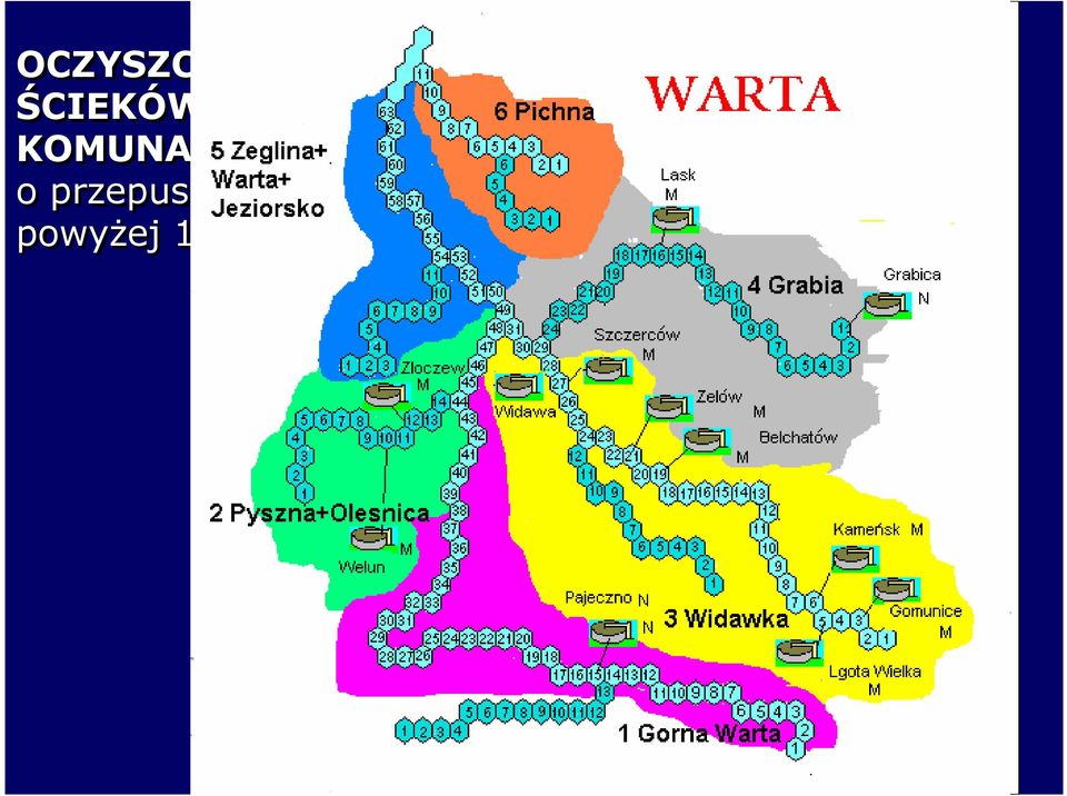 Wieluń Ostrówek Pątnów Złoczew Wierzchlas Konopnica Osjaków Siemkowice Działoszyn Rusiec Kiełczygłów Szczerców Rząśnia Pajęczno Kluki Sulmierzyce Strzelce Wielkie Nowa Brzeźnica Kleszczów Lgota