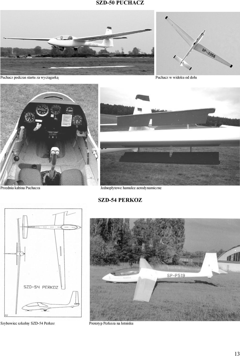 Jednopłytowe hamulce aerodynamiczne SZD-54 PERKOZ