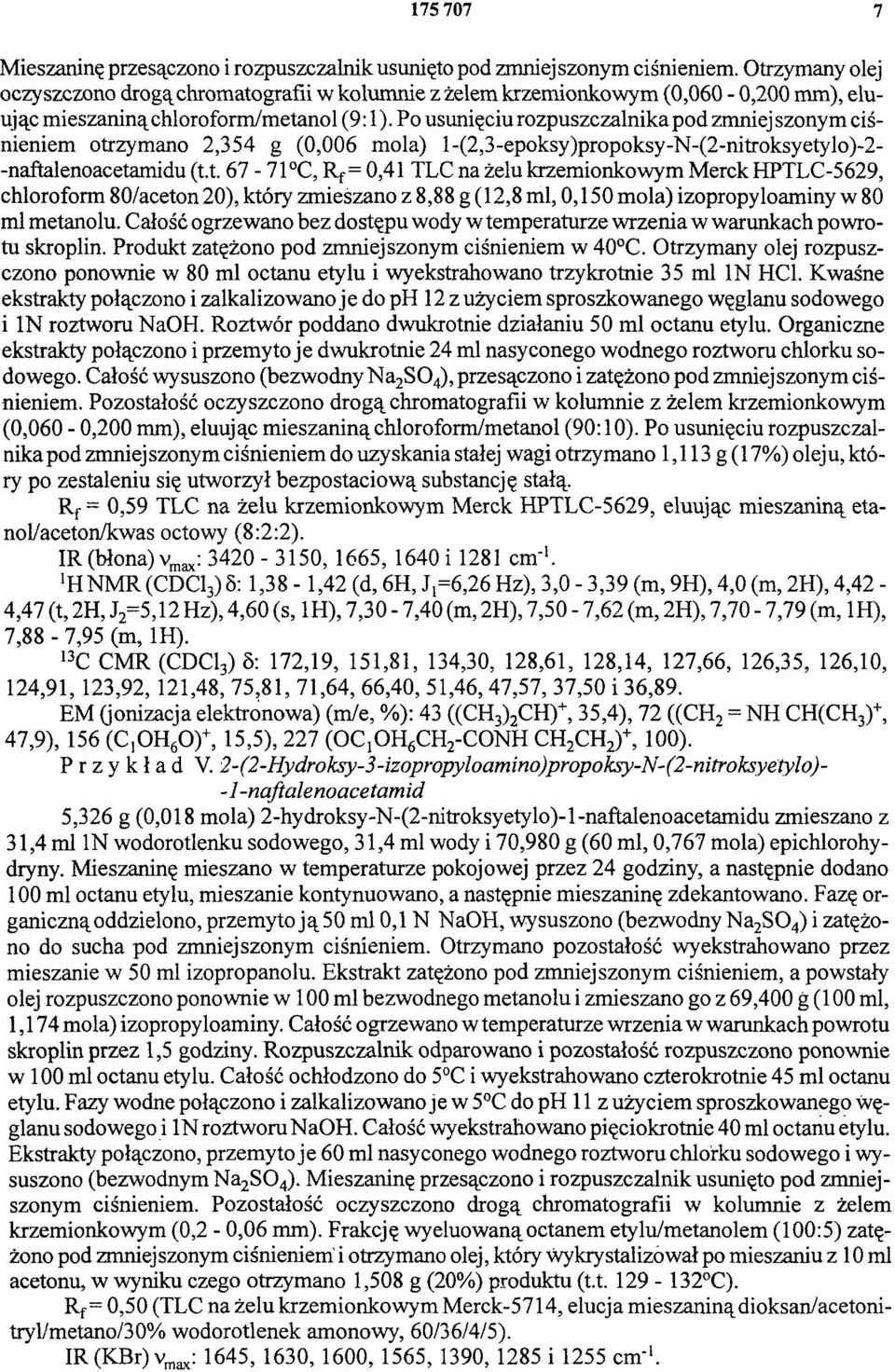 Po usunięciu rozpuszczalnika pod zmniejszonym ciśnieniem otr