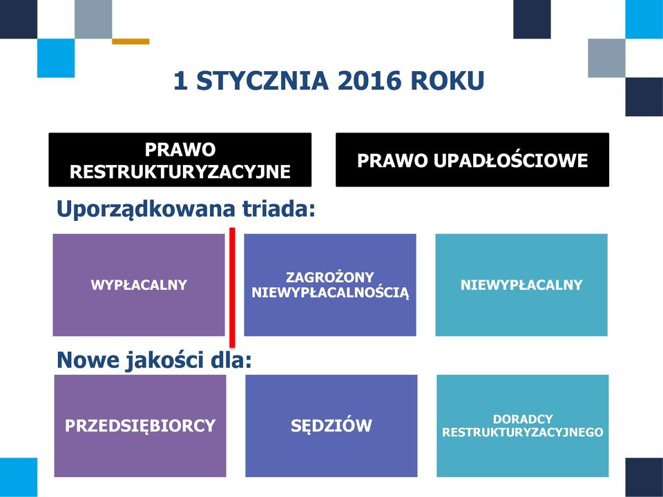 ZAGROŻONY NIEWYPŁACALNOŚCIĄ NIEWYPŁACALNY Nowe