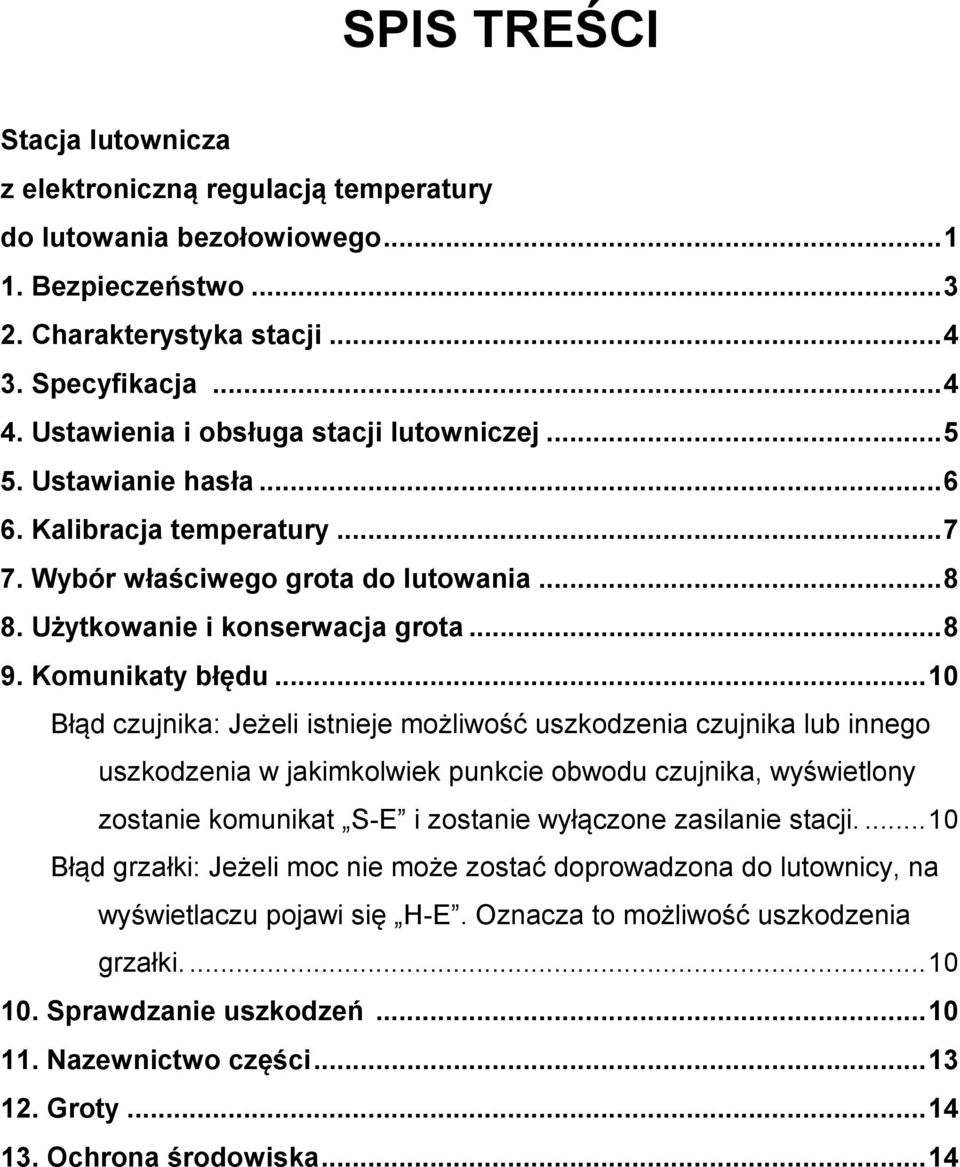 Komunikaty błędu.