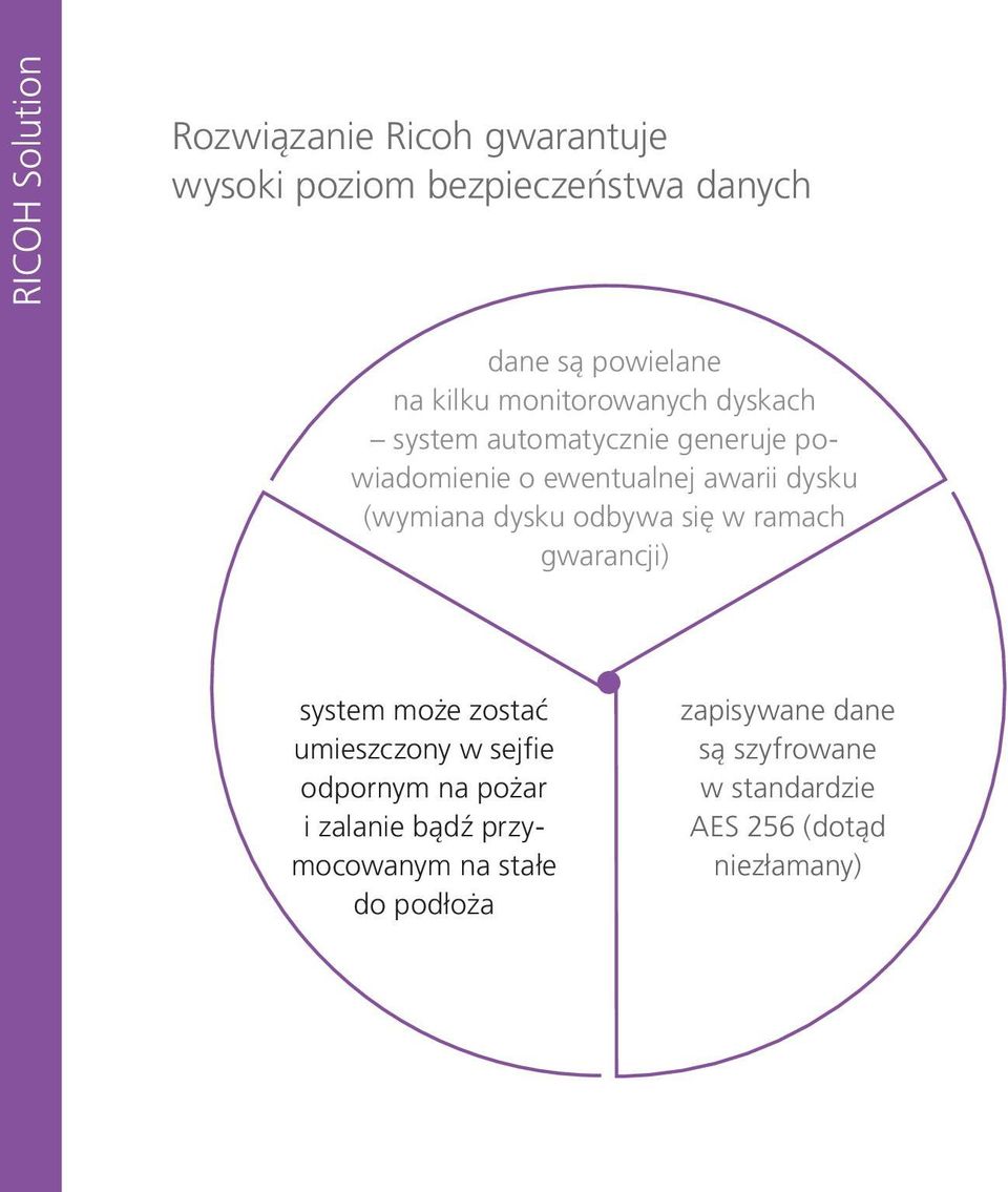 (wymiana dysku odbywa się w ramach gwarancji) system może zostać umieszczony w sejfie odpornym na pożar i