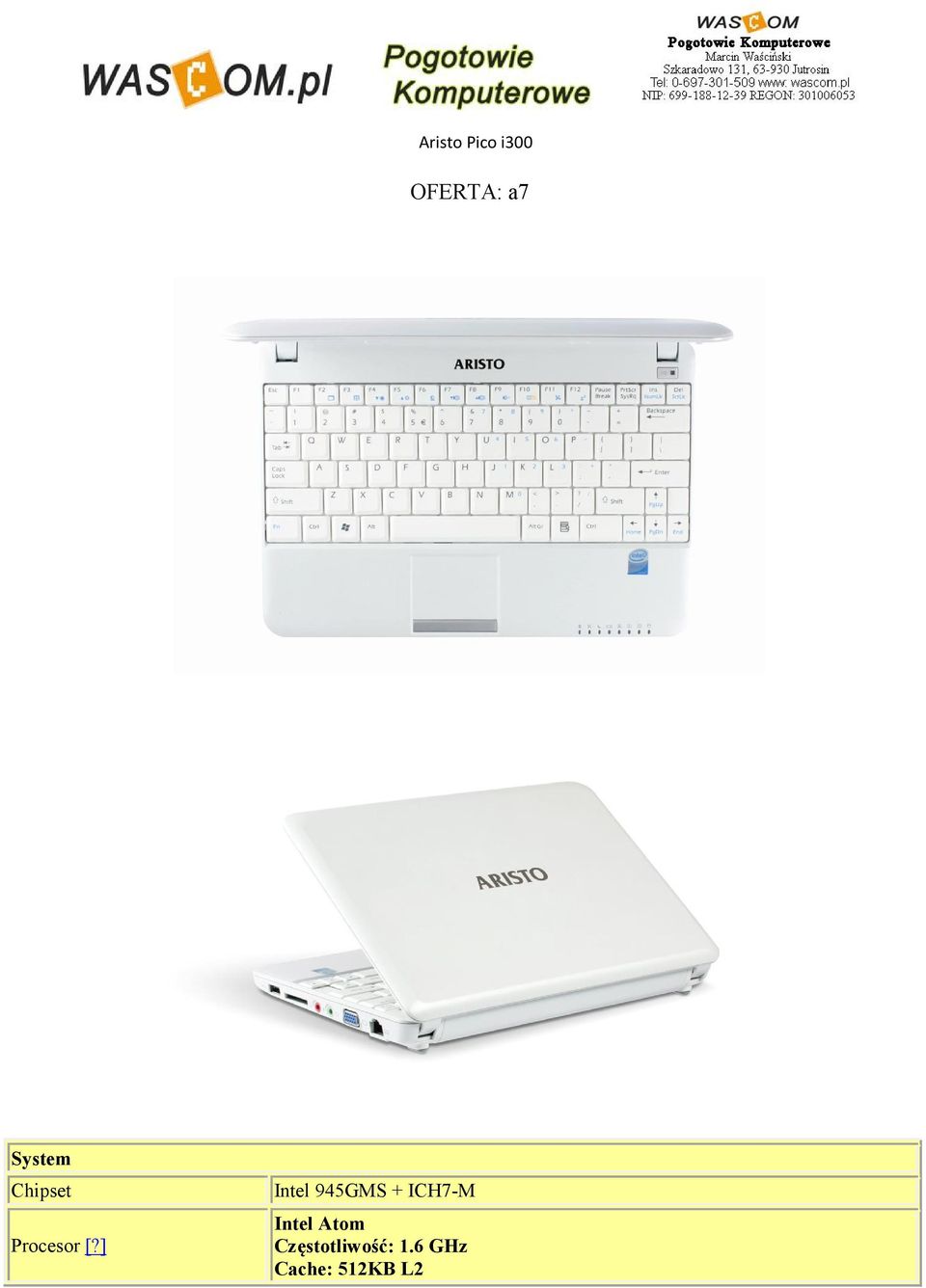 ] Intel 945GMS + ICH7-M Intel