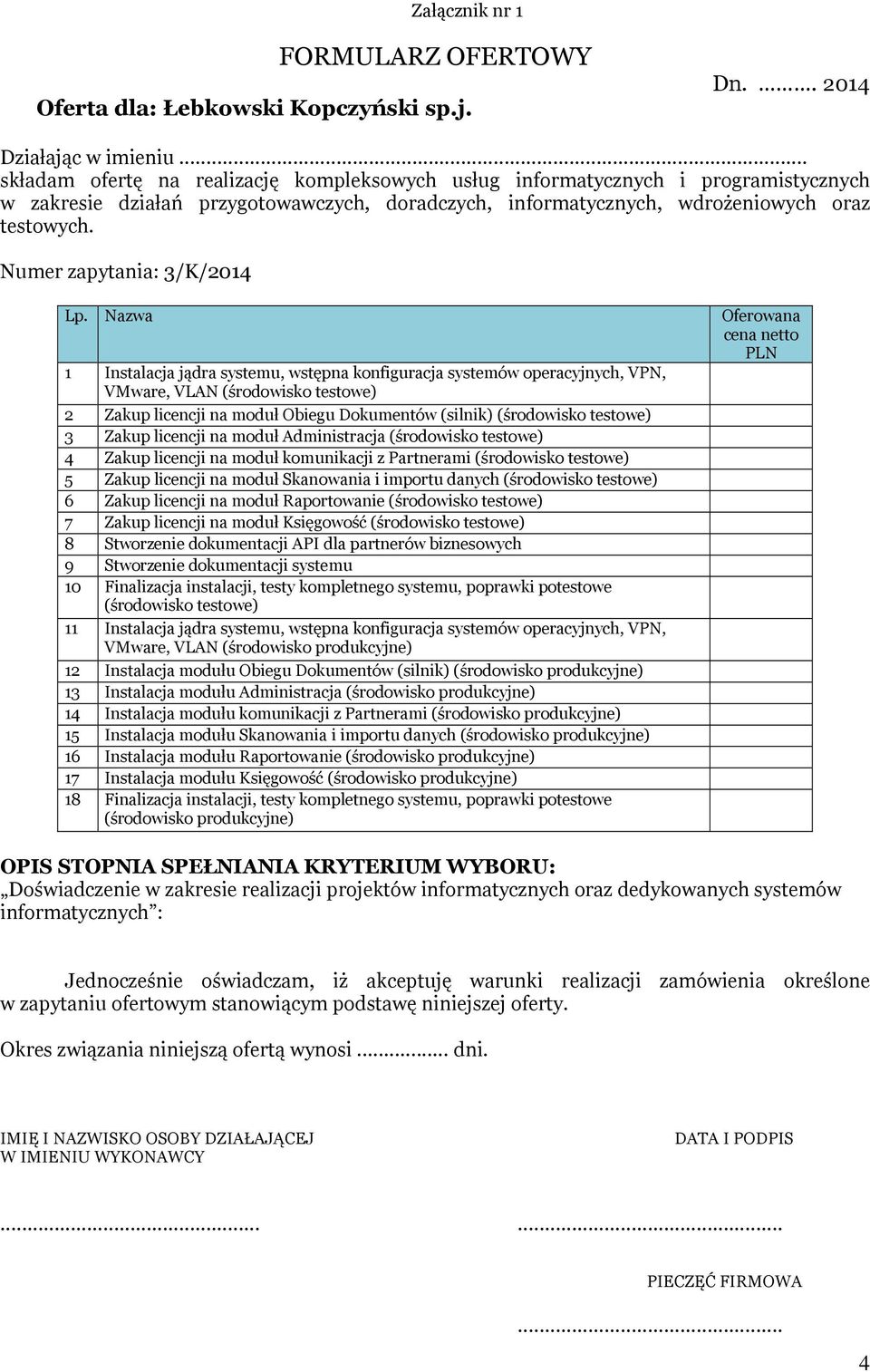 Numer zapytania: 3/K/2014 Lp.