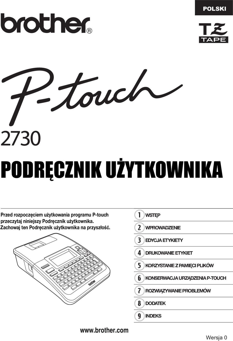 Zachowaj ten Podrêcznik u ytkownika na przysz³ośæ.