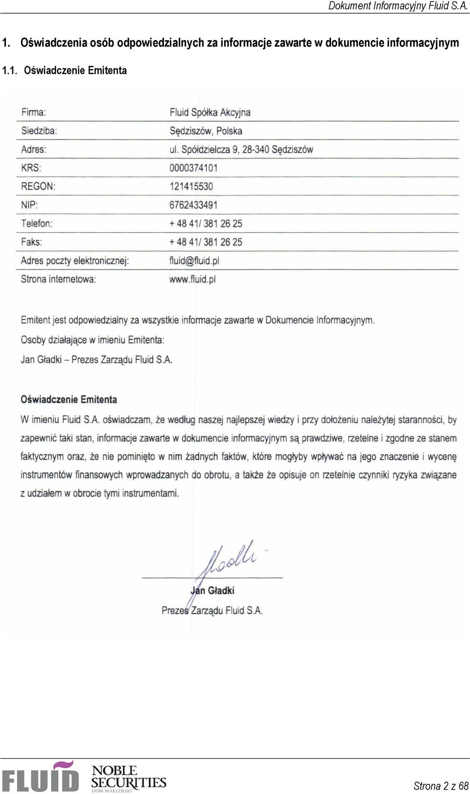 zawarte w dokumencie