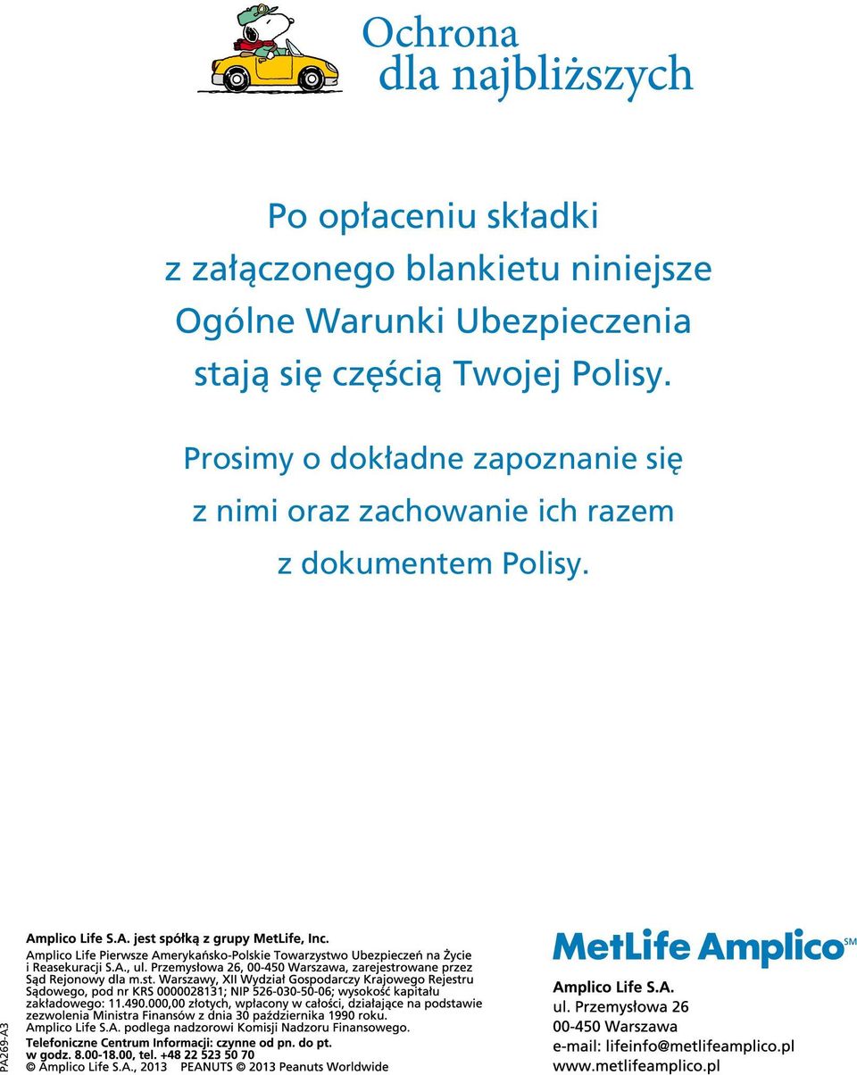 stają się częścią Twojej Polisy.