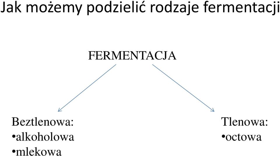 FERMENTACJA Beztlenowa: