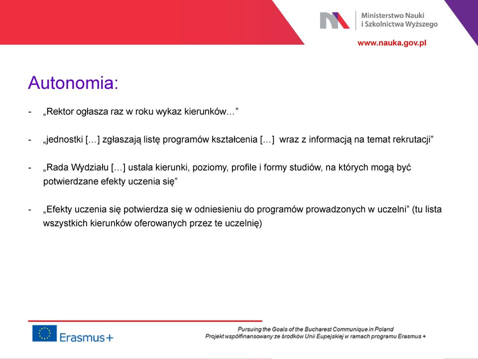 profile i formy studiów, na których mogą być potwierdzane efekty uczenia się - Efekty uczenia się