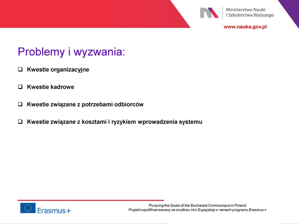 związane z potrzebami odbiorców Kwestie