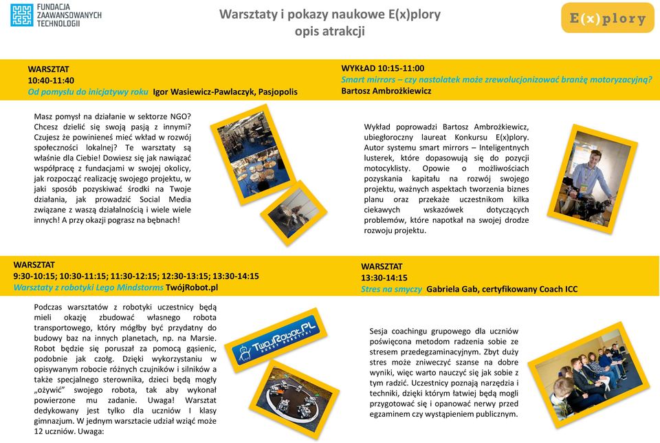 Te warsztaty są właśnie dla Ciebie!