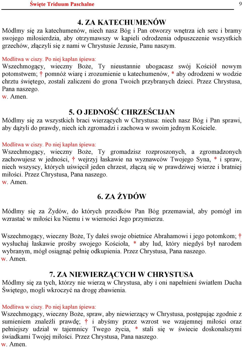 się z nami w Chrystusie Jezusie, Panu naszym. Modlitwa w ciszy.