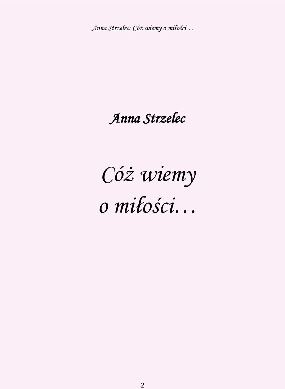 Cóż wiemy
