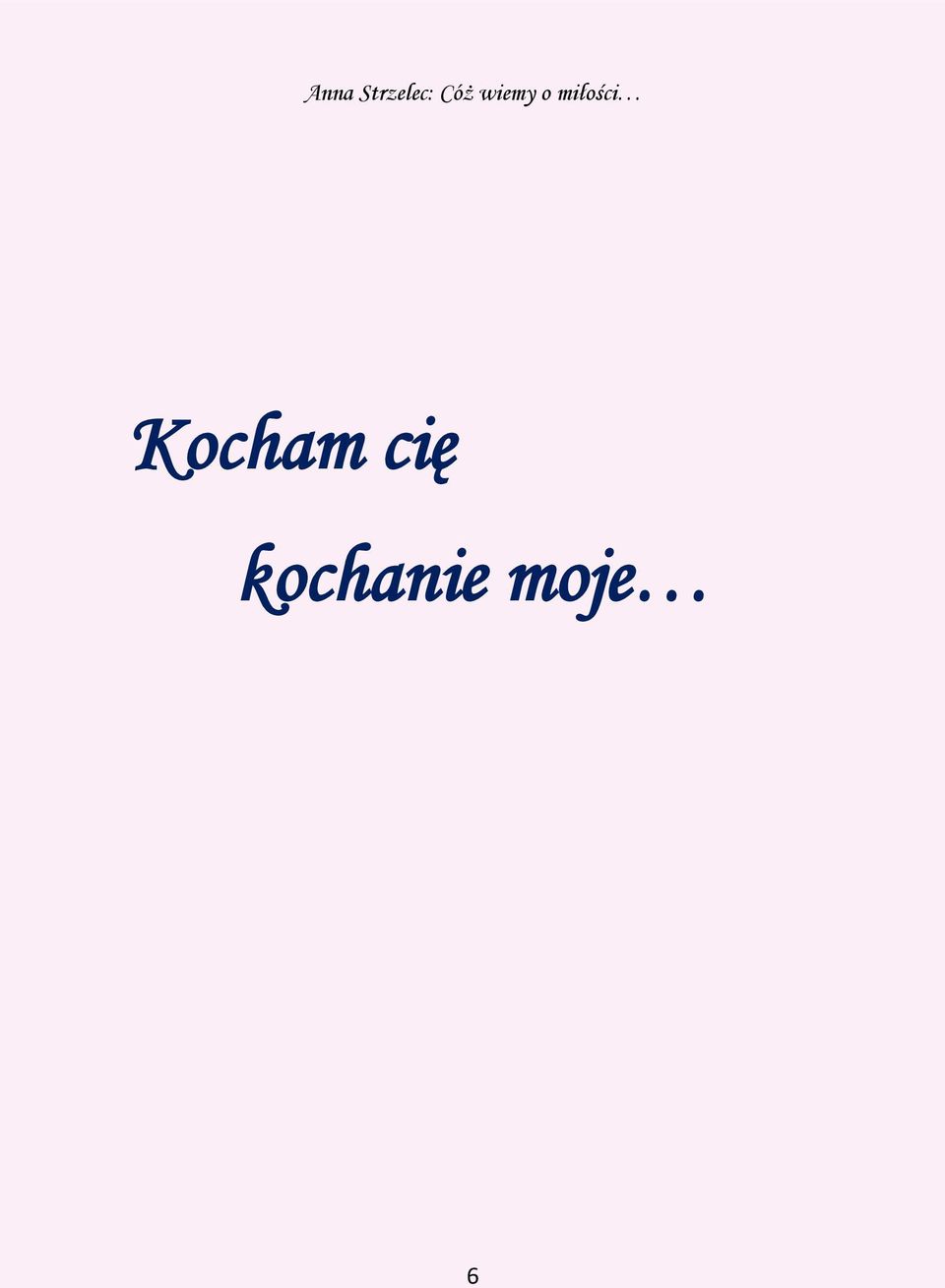 kochanie