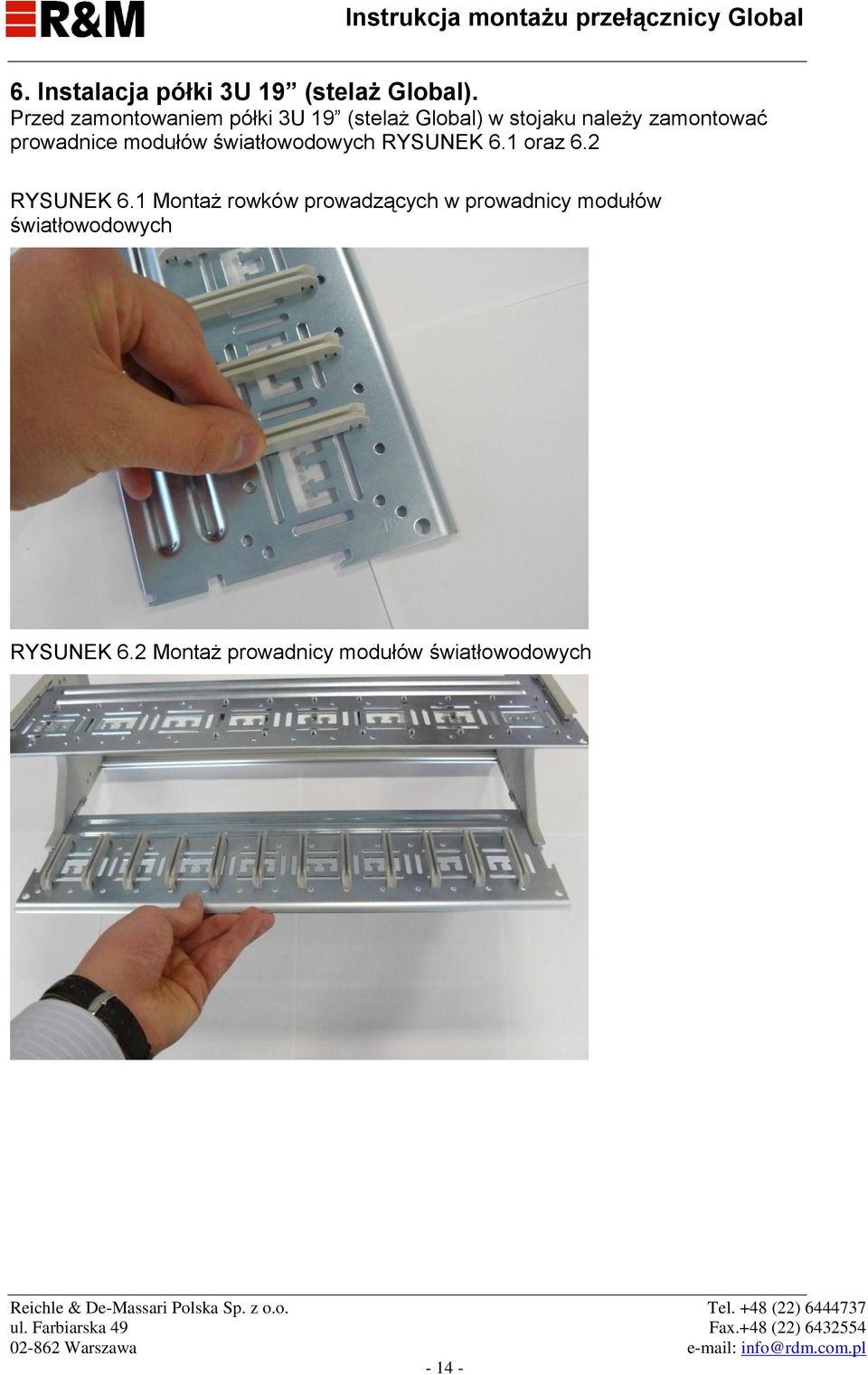 modułów światłowodowych RYSUNEK 6.1 oraz 6.2 RYSUNEK 6.