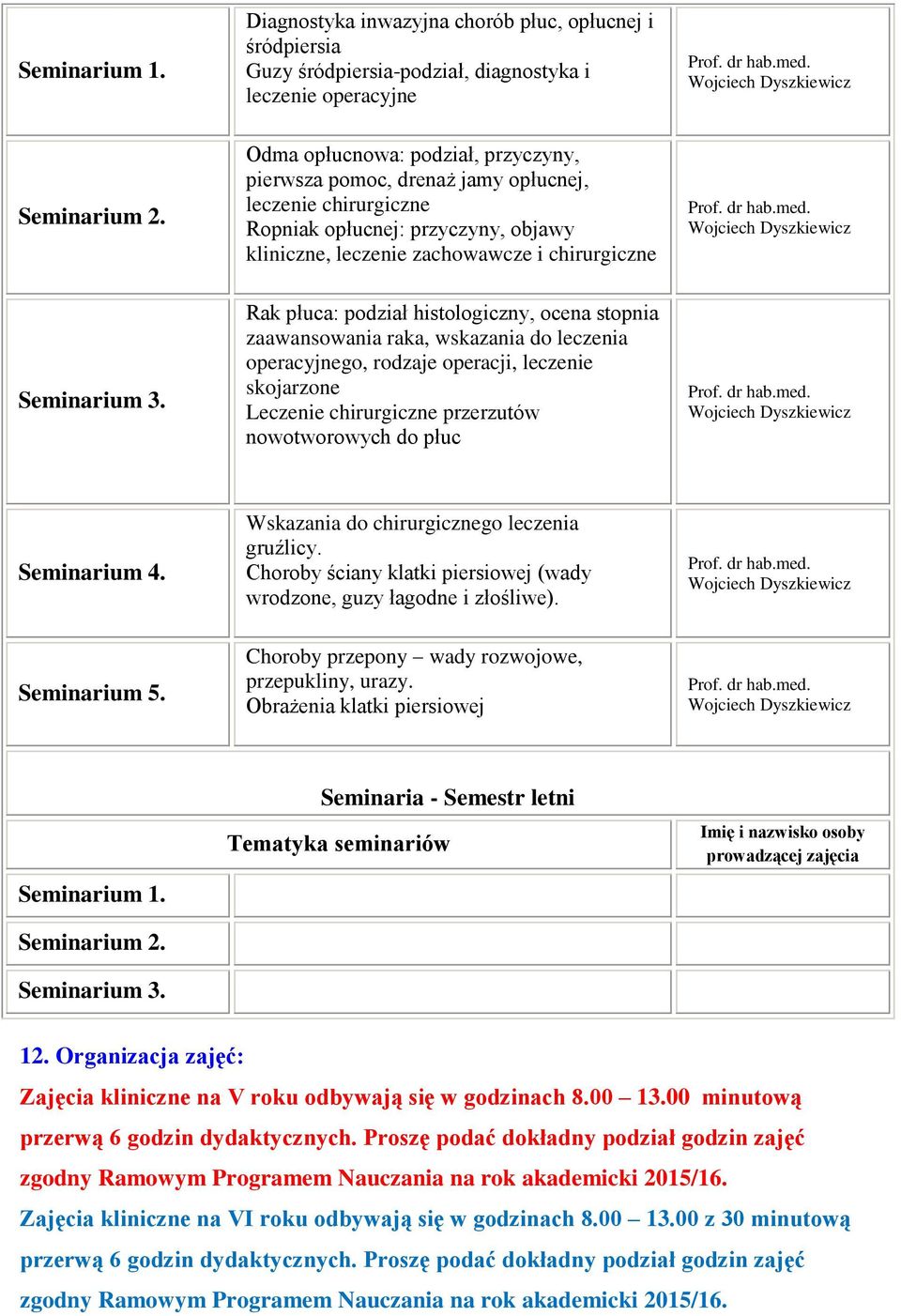 Wojciech Dyszkiewicz Seminarium 3.