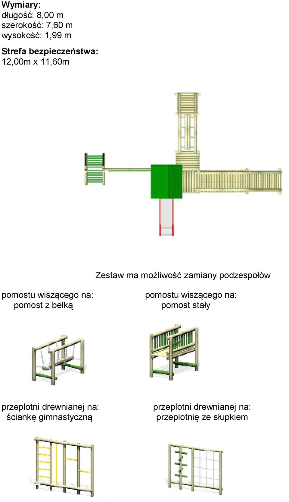 pomostu wiszącego na: pomost z belką pomostu wiszącego na: pomost stały