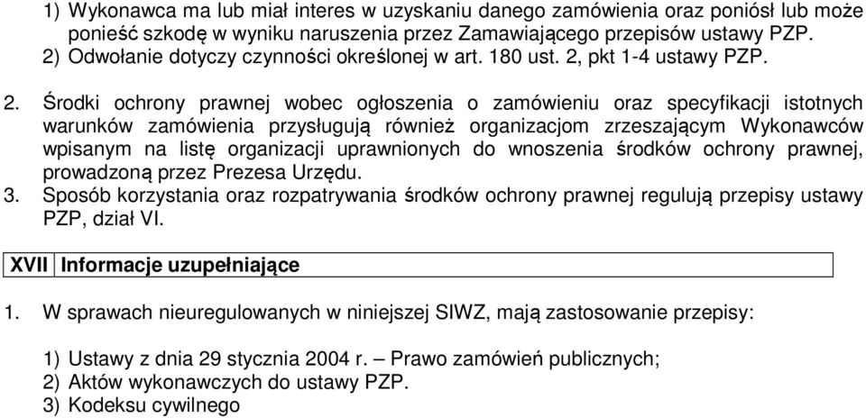 pkt 1-4 ustawy PZP. 2.