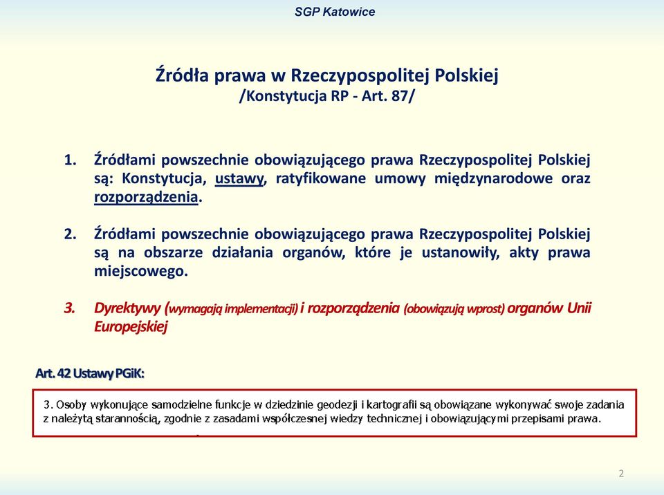 międzynarodowe oraz rozporządzenia. 2.