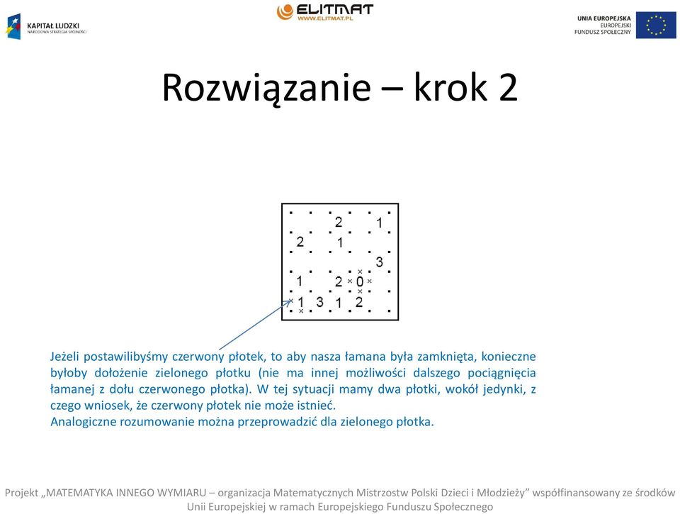 łamanej z dołu czerwonego płotka).