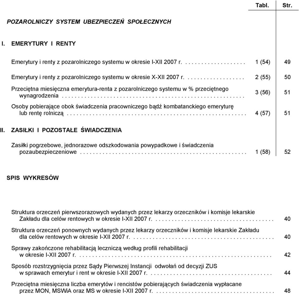 .................. 2 (55) 50 Przeciętna miesięczna emerytura-renta z pozarolniczego systemu w % przeciętnego wynagrodzenia.