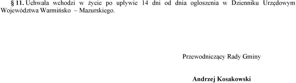 Urzędowym Województwa Warmińsko