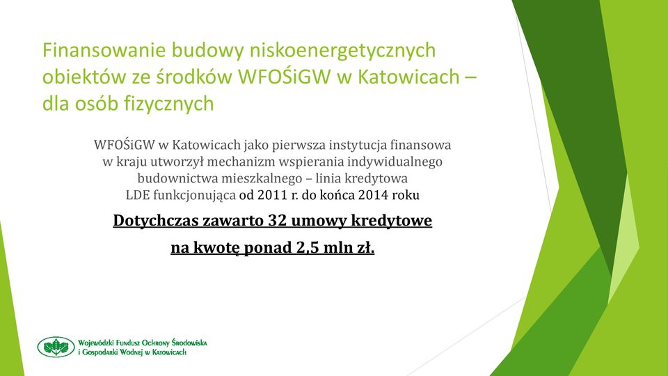 mechanizm wspierania indywidualnego budownictwa mieszkalnego linia kredytowa LDE