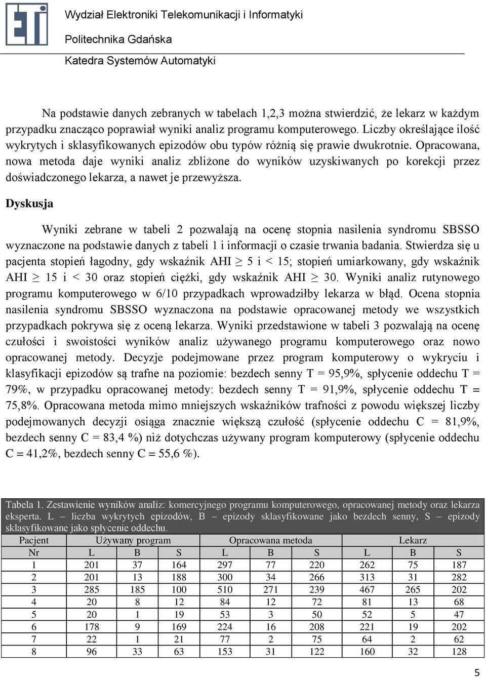 Opracowana, nowa metoda daje wyniki analiz zbliżone do wyników uzyskiwanych po korekcji przez doświadczonego lekarza, a nawet je przewyższa.