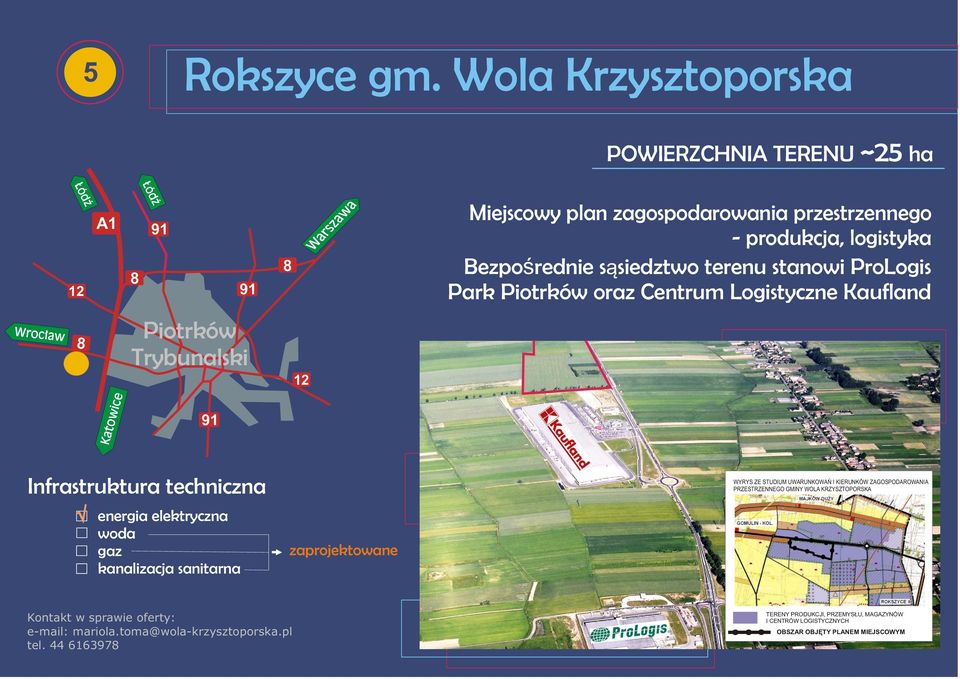 stanowi ProLogis Park oraz Centrum Logistyczne Kaufland WYRYS ZE STUDIUM UWARUNKOWAŃ I KIERUNKÓW