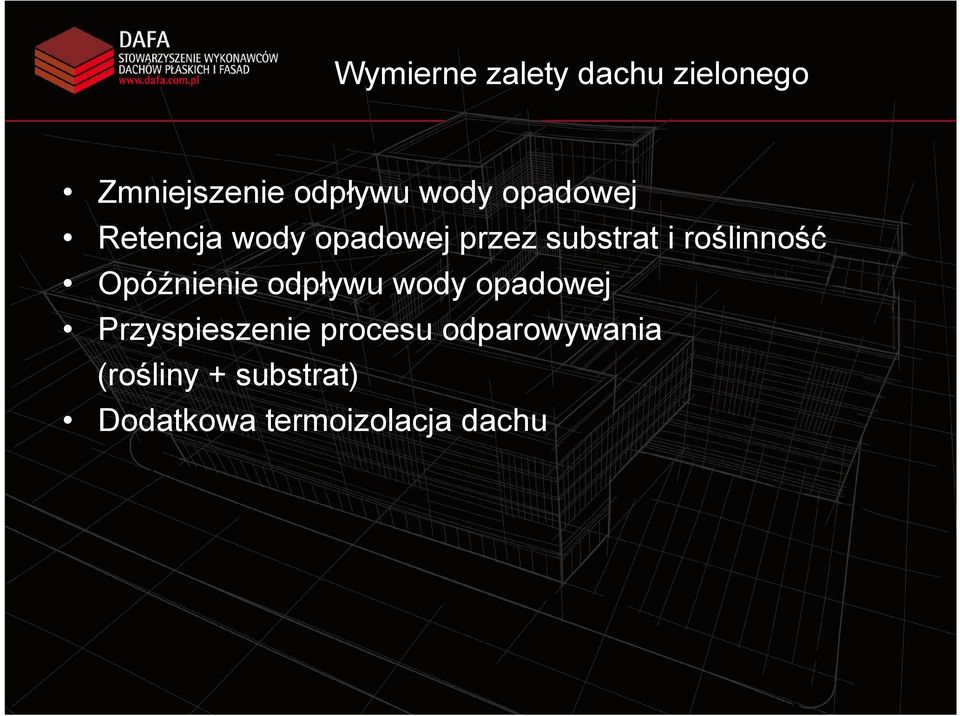 Opóźnienie odpływu wody opadowej Przyspieszenie procesu