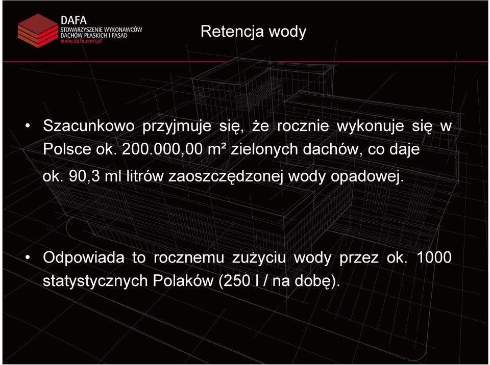 90,3 ml litrów zaoszczędzonej wody opadowej.