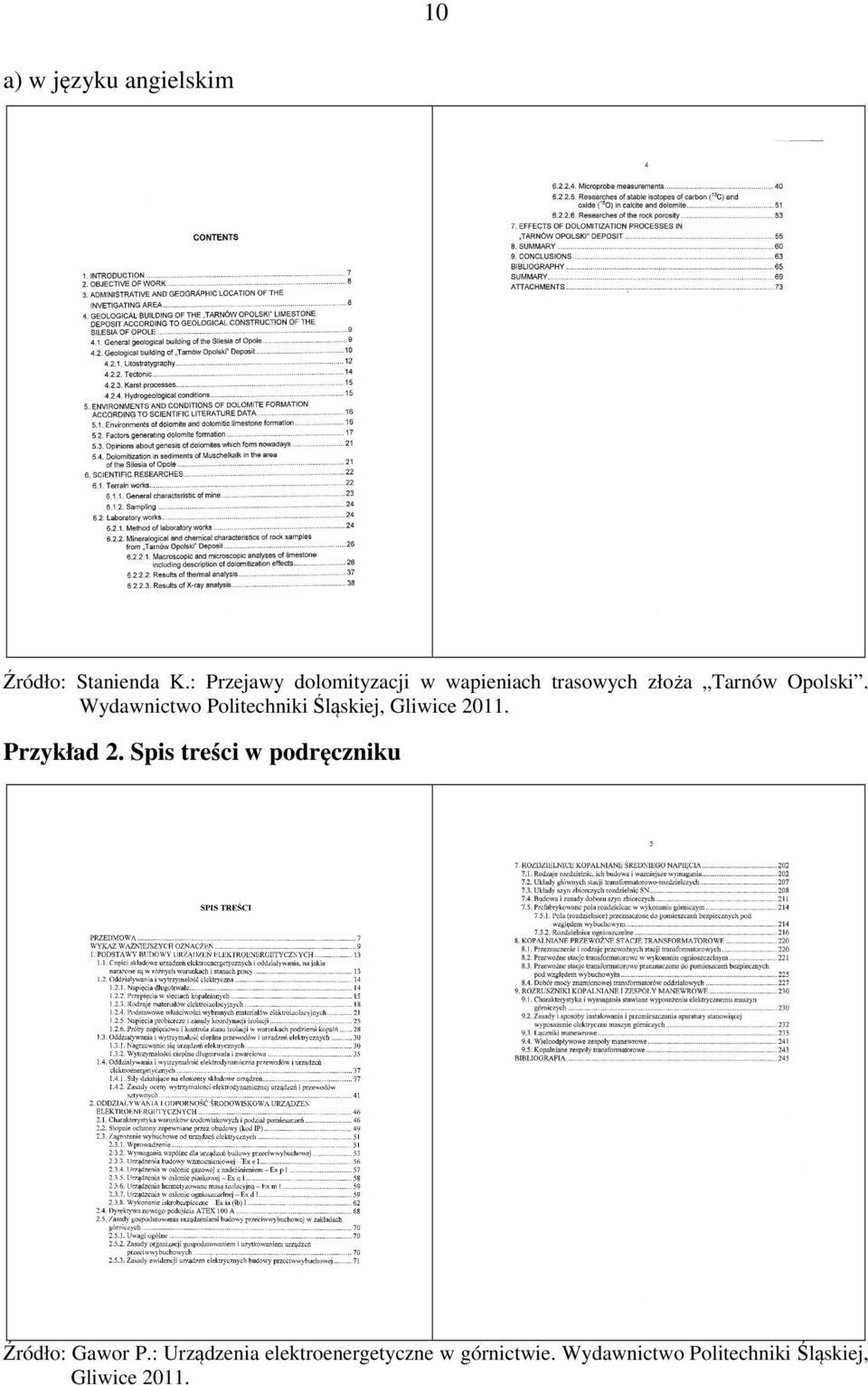 Wydawnictwo Politechniki Śląskiej, Gliwice 2011. Przykład 2.
