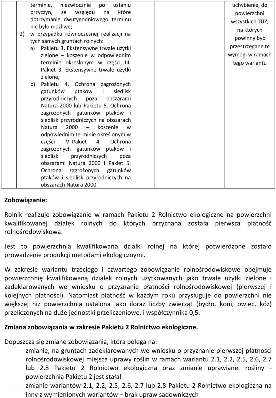 Ochrona zagrożonych gatunków ptaków i siedlisk przyrodniczych poza obszarami Natura 2000 lub Pakietu 5.