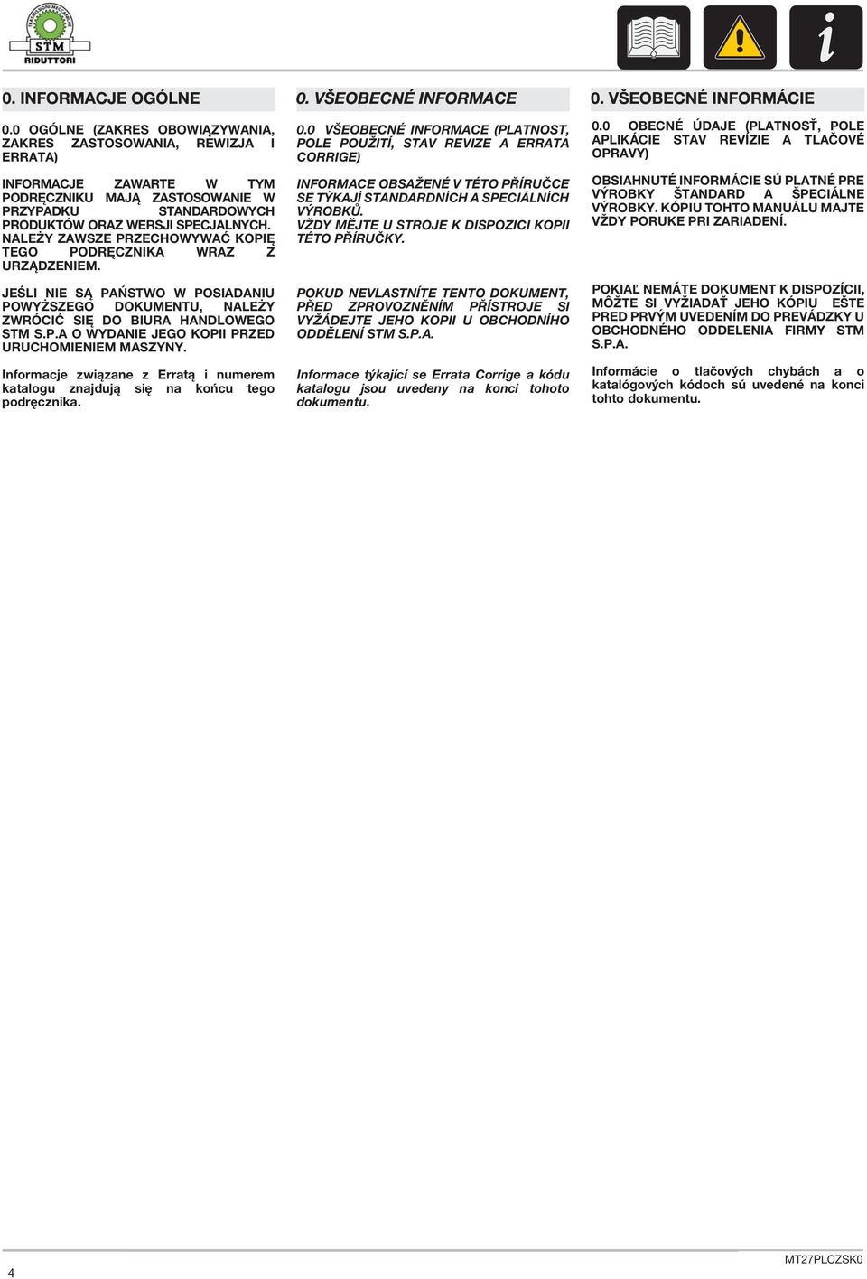 Informacje związane z Erratą i numerem katalogu znajdują się na końcu tego podręcznika. 0.