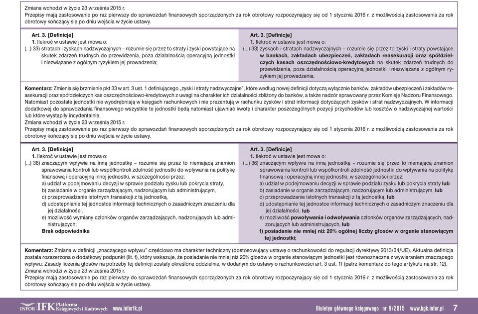 ( ) 33) stratach i zyskach nadzwyczajnych rozumie się przez to straty i zyski powstające na skutek zdarzeń trudnych do przewidzenia, poza działalnością operacyjną jednostki i niezwiązane z ogólnym