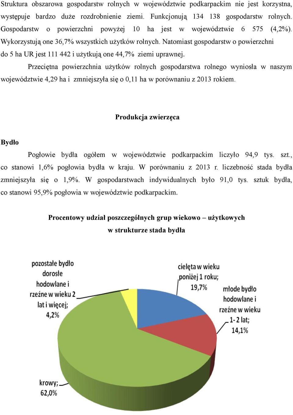 Natomiast gospodarstw o powierzchni do 5 ha UR jest 111 442 i użytkują one 44,7% ziemi uprawnej.