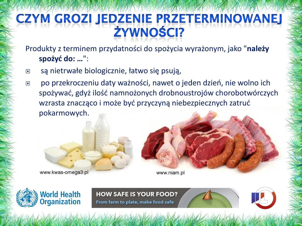 Prezentacja zasad przechowywania żywności i przygotowywania posiłków w  sposób bezpieczny, zalecanych przez WHO oraz wyników sondy "Co wiesz o  swoim - PDF Free Download