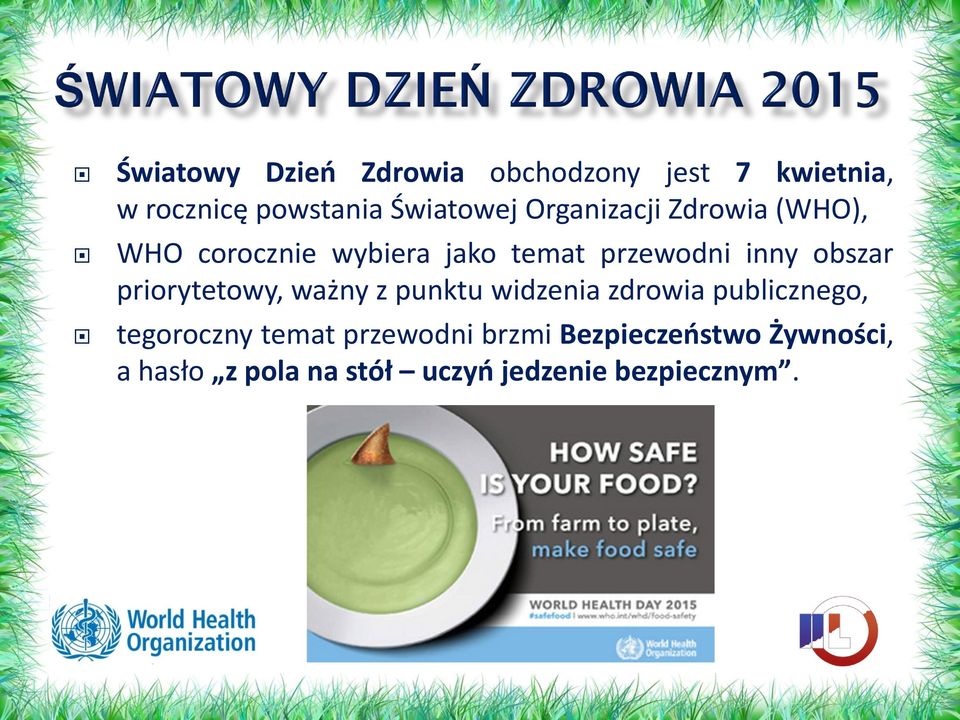 priorytetowy, ważny z punktu widzenia zdrowia publicznego, tegoroczny temat