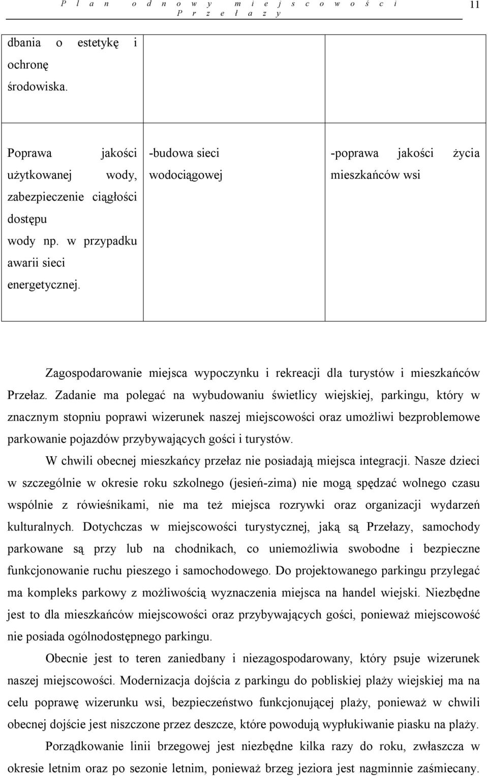 Zadanie ma polegać na wybudowaniu świetlicy wiejskiej, parkingu, który w znacznym stopniu poprawi wizerunek naszej miejscowości oraz umożliwi bezproblemowe parkowanie pojazdów przybywających gości i