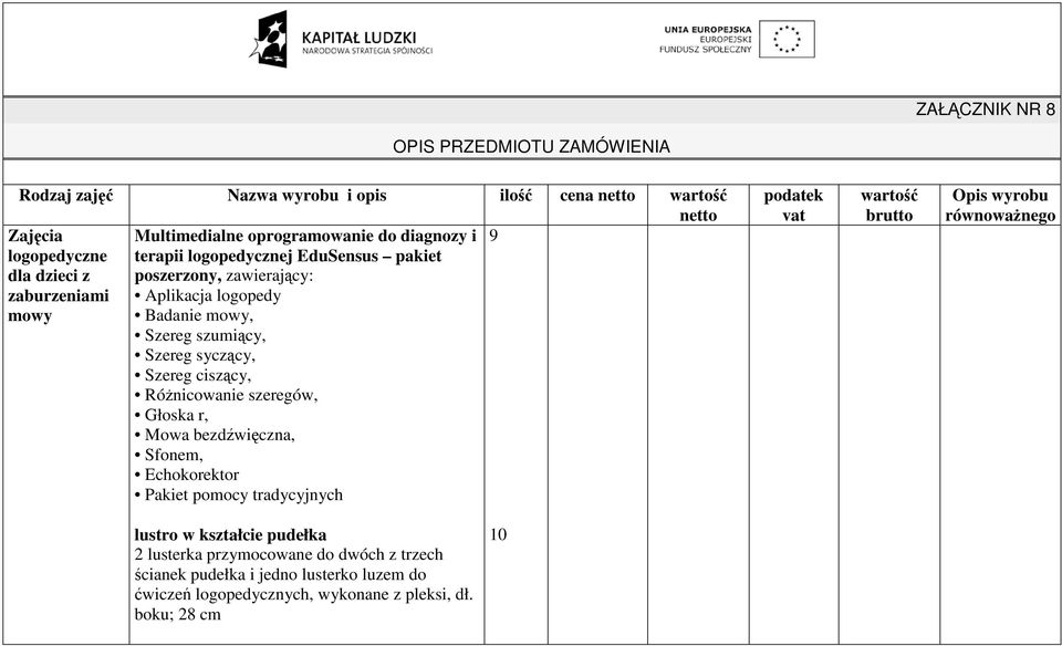 syczący, Szereg ciszący, RóŜnicowanie szeregów, Głoska r, Mowa bezdźwięczna, Sfonem, Echokorektor Pakiet pomocy tradycyjnych podatek vat wartość brutto Opis wyrobu